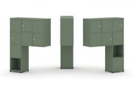 Надставка на стол высокая двухсторонняя + задняя стенка (8 шт.) + распашной фасад (6 шт.) CONCEPT CN.DNV-002 Кобо Черный металл_8