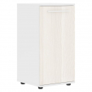 Шкаф колонка с глухой малой дверью EDIS ELCS 42.1 Дуб Денвер темный Мокко Белый_10