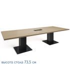 RENZ/TESLA Стол д/перегов L320 СВ.ЭВКАЛИПТ/ЧЕРНЫЙ 104 402 ECL_L BL_3