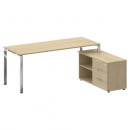 Стол рабочий руководителя с опорной тумбой левый METAL SYSTEM DIRECT БГ.СРТ-5.7 Пр Акация Лорка_5