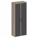 Шкаф высокий широкий со стеклянными дверцами SHIFT SK.ST-1.10R black Тиквуд Темный/Антрацит_4