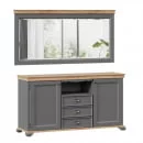 Комод с зеркалом Амели Оникс серый_2