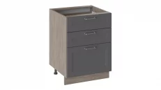 Шкаф напольный с 3-мя ящиками Одри Н3Я_72-60_3Я Дуб Сонома трюфель/Серый шелк_12