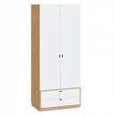 Шкаф двухстворчатый Бари ЛД 698.180.000 Дуб Золотой Белый_1