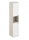 Шкаф высокий с нишей левый Sigma SG.846.OL.WH.WH.L Дуб светлый Белый_69