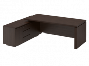 Стол руководителя на опорной тумбе MARK МК 138 правый Дуб валенсия_6