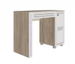 Стол туалетный Мадлен 03 Дуб сонома светлый Ясень белый Серебро_0