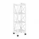 Стеллаж на колесных опорах - 4 полки LOFT  VR.L-MST.K-4.4 Металл белый Белый Бриллиант_4