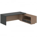 Стол руководителя правый VELION VCT 2319 R Яшма черный Кобра_16