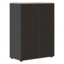 Шкаф комбинированный с дверьми в металлической рамке JAY JMC 85.7 Дуб Каньон Антрацит_13