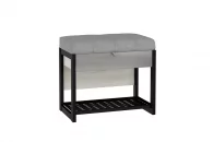 Банкетка 600 Техно ЛД 678.310.000 Дуб Крафт Белый Черный_0