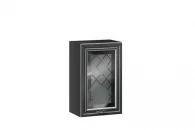 Шкаф кухонный 450 со стеклом Италия ЛД 275.337.000 Черный Дуб темный_6