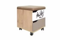 Тумба Хаски 52 Дуб Ирландский Мокко Белый_1