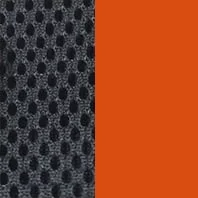 Черная сетка/Оранжевый кожзам