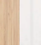 Дуб золотой/Белый глянец