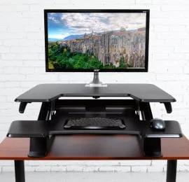 Регулируемая подставка на стол для монитора и ноутбука ERK-CV-PRO36B Черная