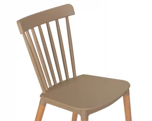 Стул обеденный ДОБРИН ТХЕО ножки светлый бук бежевый ГР-03 / DOBRIN THEO GR-03
