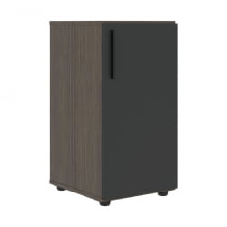 Шкаф-колонка с глухой малой дверью (правый) ВЕЛИОН ВЛCС 40.1 Р Яшма черный Дуб Сильвер / VELION VLCS R