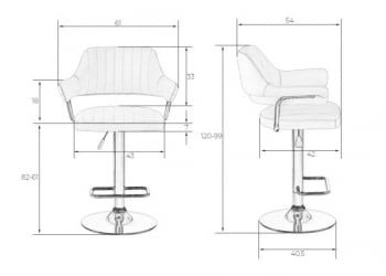 Стул барный DOBRIN CHARLY GOLD (розовый велюр (MJ9-32)) 2 шт