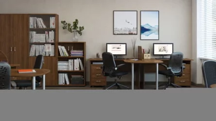 Тумба подкатная с 3 ящиками TRD29630303 Орех