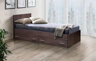 Кровать с ящиками на уголках №4 ЛДСП 700*2000 Белый