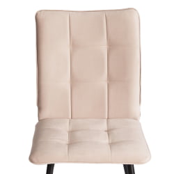 Стул обеденный Bari LT, велюр, бежевый/черный, 7, 41х55х89 см