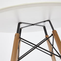 Обеденный стол CINDY NEXT (mod. 70-80 MDF) металл/мдф/бук, D70х75см, белый/натуральный