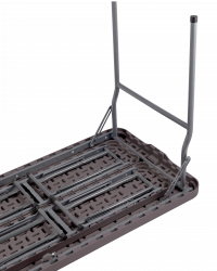 Комплект раскладного стола и двух скамеек Кейт коричневый