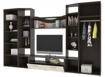 Гостиная Гамма с зеркалами Венге Дуб