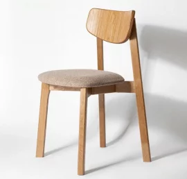 Стул с мягким сиденьем Вега Violet жаккард Орех