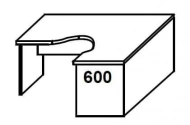 Стол письменный правый СА-4 Пр французский орех