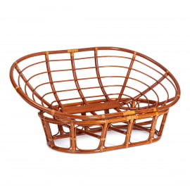 Диван MAMASAN/МАМАСАН 23/02 W /с подушкой/ 169х102х80 см, Cognac (коньяк), матрац 182х119 см, ткань серо-бежевая 3М 16/2