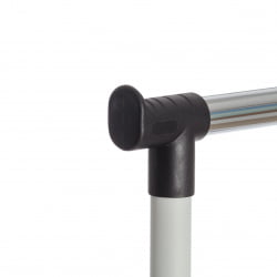 Вешалка ДЖЕТ металл, пластик, 86*44*166 см, черный/светло-серый/хром / JET