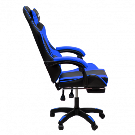 Геймерское кресло 1209-1 KINGQUEEN, цвет черный/синий, 1209-1-black-blue-mass