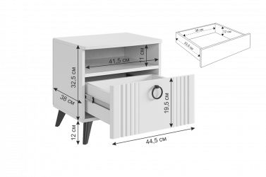 Тумба дизайнерская Ева TE-01