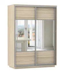 Шкаф-купе двухдверный Экспресс Дуо Комби 1600х2400h Ясень шимо светлый