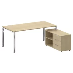 Письменный стол с полками и ящиками METAL SYSTEM DIRECT БГ.СРТ-5.9 Пр Акация Лорка