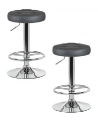 Табурет барный DOBRIN BRUNO (серый) 2 шт