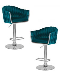 Стул барный DOBRIN MARCEL (морской волны велюр (MJ9-99)) 2 шт