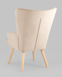 Кресло Хью рогожка Бежевый