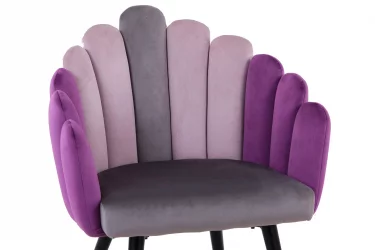 Кресло Камелия велюр Серый