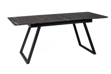 Стол Пеле раздвиж. 120-160 Темный мрамор/Бабочка