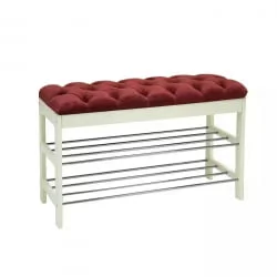 Банкетка Грейс Молочный дуб Бордовый