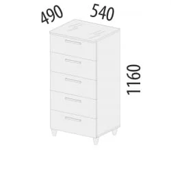 Комод Катрин 92.19 Дуб венге Белый песок Браун вуд