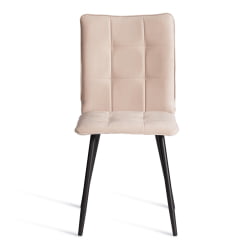 Стул обеденный Bari LT, велюр, бежевый/черный, 7, 41х55х89 см