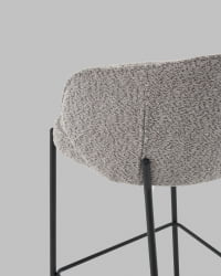 Стул полубарный Тисдейл букле серый