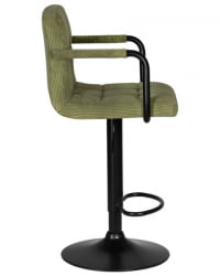 Стул барный ДОБРИН КРУГЕР АРМ БЛАCК (зеленый вельвет (ЛАР-Е2041-7)) 2 шт / DOBRIN KRUGER ARM BLACK (LAR-E2041-7))