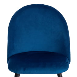Стул MONRO (mod. 5144) металл/вельвет, 51x56x84 см, синий (HLR 64)/черный