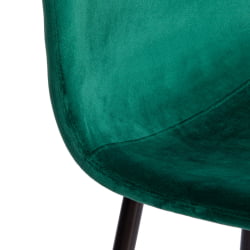 Металлический стул BREEZE (mod. 4724) вельвет/металл, 44 х 53 х 87 см, Light dark green (изумрудный) HLR56 / черный