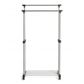 Вешалка ДЖЕТ металл, пластик, 86*44*166 см, черный/светло-серый/хром / JET